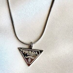 Upcycled Silver Triangle Pendant Necklace
